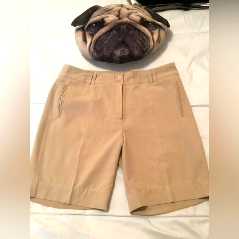 Sport Haley Dressy Golf shorts beige or tan size 12 soft material belt loops 🏌🏽
